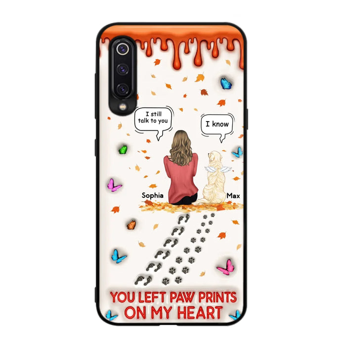 Custom Personalized Memorial Dog Phone Case - Memorial Gift Idea For Pet Lover - Case For Xiaomi/ Oppo/ Huawei - You Left Paw Prints On My Heart