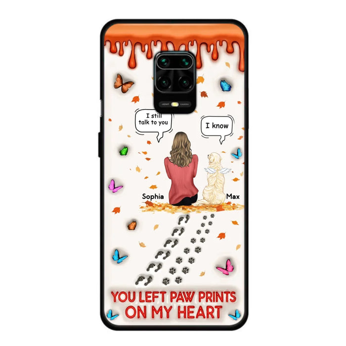 Custom Personalized Memorial Dog Phone Case - Memorial Gift Idea For Pet Lover - Case For Xiaomi/ Oppo/ Huawei - You Left Paw Prints On My Heart