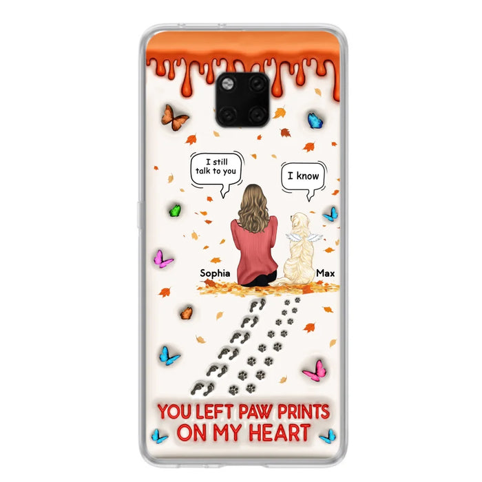 Custom Personalized Memorial Dog Phone Case - Memorial Gift Idea For Pet Lover - Case For Xiaomi/ Oppo/ Huawei - You Left Paw Prints On My Heart