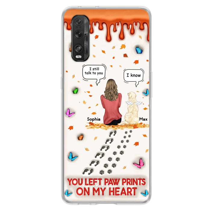 Custom Personalized Memorial Dog Phone Case - Memorial Gift Idea For Pet Lover - Case For Xiaomi/ Oppo/ Huawei - You Left Paw Prints On My Heart