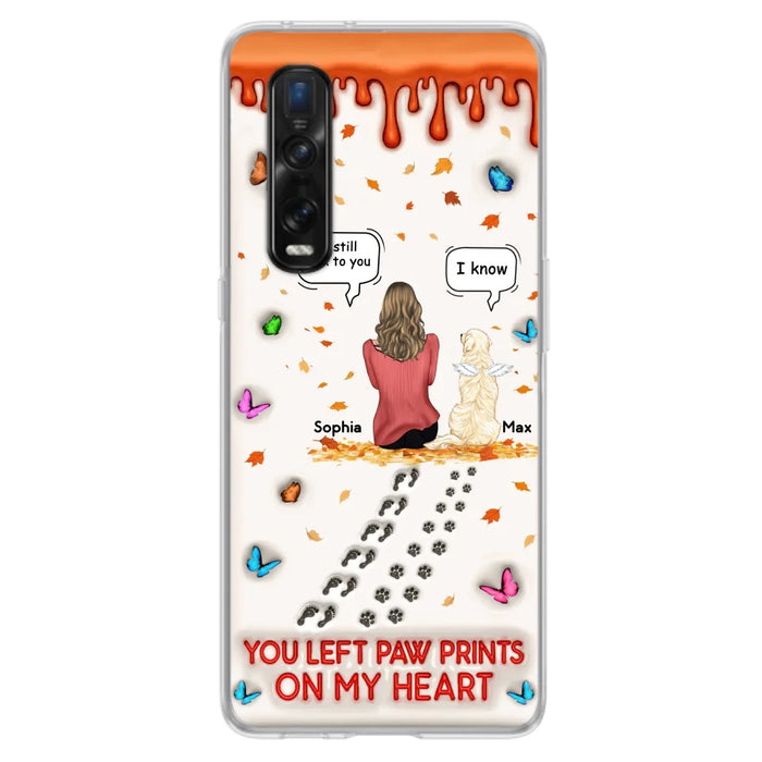 Custom Personalized Memorial Dog Phone Case - Memorial Gift Idea For Pet Lover - Case For Xiaomi/ Oppo/ Huawei - You Left Paw Prints On My Heart