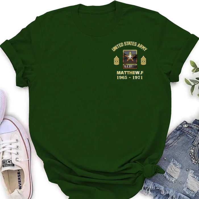 Custom Personalized Veteran Shirt/Hoodie - Gift Idea for Veteran - Custom Name Logo Rank