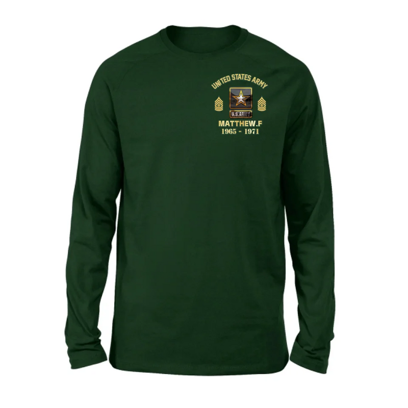 Personalized Veteran Shirt/Hoodie - Gift Idea for Veteran - Custom Name Logo Rank