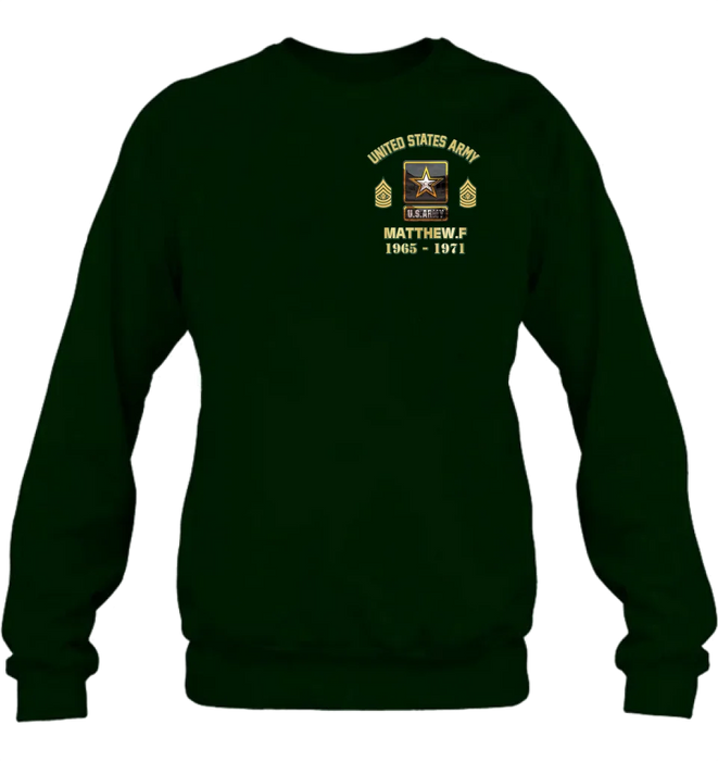 Custom Personalized Veteran Shirt/Hoodie - Gift Idea for Veteran - Custom Name Logo Rank