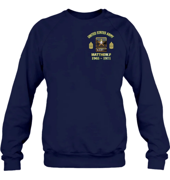 Custom Personalized Veteran Shirt/Hoodie - Gift Idea for Veteran - Custom Name Logo Rank