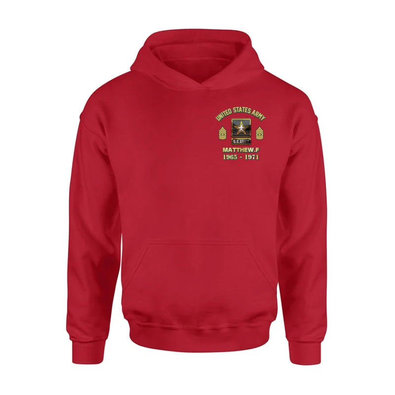 Personalized Veteran Shirt/Hoodie - Gift Idea for Veteran - Custom Name Logo Rank