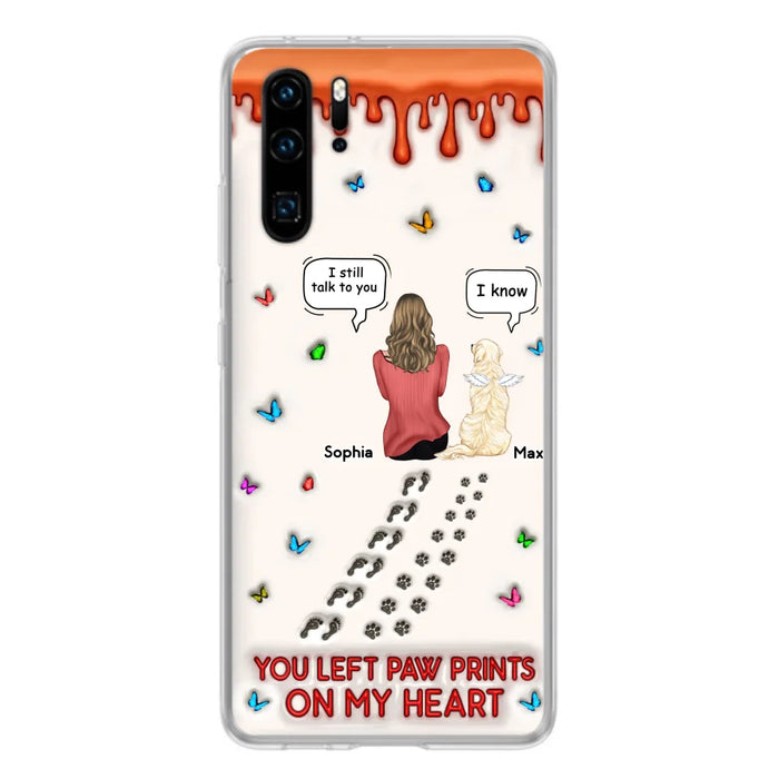 Custom Personalized Memorial Pet Phone Case - Memorial Gift Idea For Pet Owner - Case For Xiaomi/ Oppo/ Huawei - You Left Paw Prints On My Heart