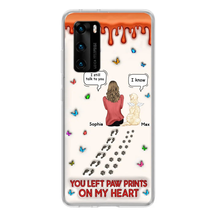 Custom Personalized Memorial Pet Phone Case - Memorial Gift Idea For Pet Owner - Case For Xiaomi/ Oppo/ Huawei - You Left Paw Prints On My Heart