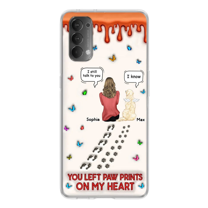 Custom Personalized Memorial Pet Phone Case - Memorial Gift Idea For Pet Owner - Case For Xiaomi/ Oppo/ Huawei - You Left Paw Prints On My Heart