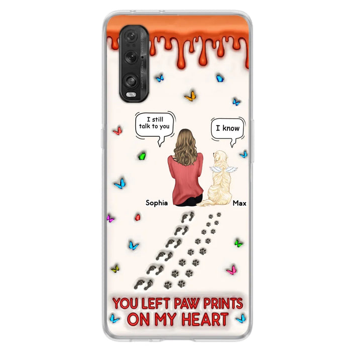 Custom Personalized Memorial Pet Phone Case - Memorial Gift Idea For Pet Owner - Case For Xiaomi/ Oppo/ Huawei - You Left Paw Prints On My Heart