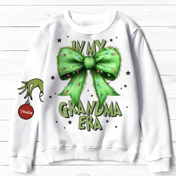 Custom Personalized Grandma/ Mama Grinch AOP Sweater - Upto 10 Kids - Christmas Gift Idea For Grandma/ Mother - In My Grandma Era