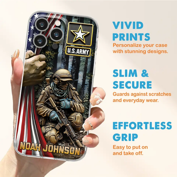 Custom Personalized Veteran Phone Case For iPhone/ Samsung - Veteran Gift Idea - Custom Name