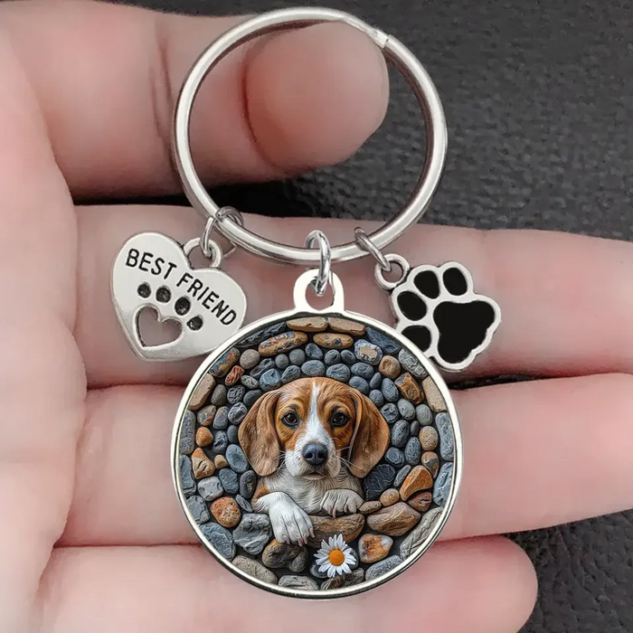 Custom Personalized Dog Breed Keychain Pet Charm Key Ornaments - Gift for Dog Lovers