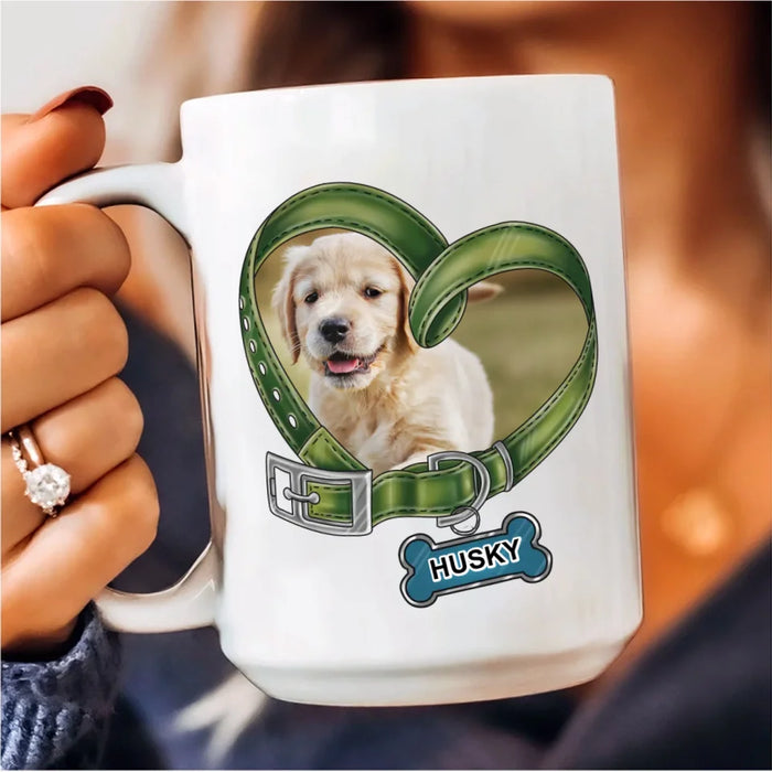 Custom Personalized Dog Coffee Mug - Upload Photo - Gift Idea For Dog Lover - You May Have Adopted Me But I'm Pretty Sure I Own You