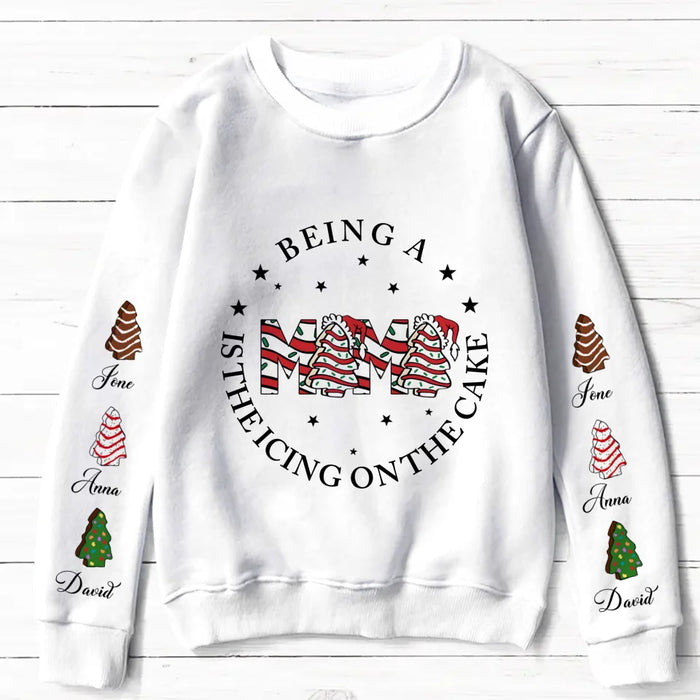 Custom Personalized Mama AOP Sweater - Up to 6 Kids - Christmas Gift Idea For  Mother - Being A Mama Is The Icing On The Cake