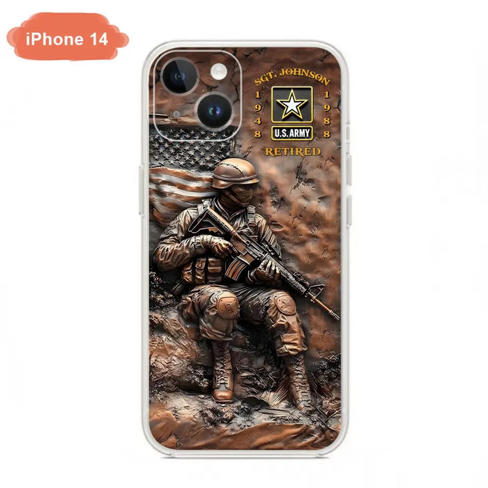 Custom Personalized Veteran Phone Case - Retired Gift Idea For Veteran - Case For iPhone/ Samsung