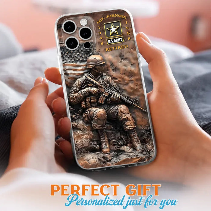 Custom Personalized Veteran Phone Case - Retired Gift Idea For Veteran - Case For iPhone/ Samsung