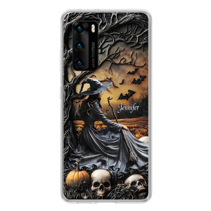 Custom Personalized Witch Phone Case For Xiaomi/ Oppo/ Huawei - Halloween/ Birthday Gift Idea For Yourself, Women, Witch Lovers