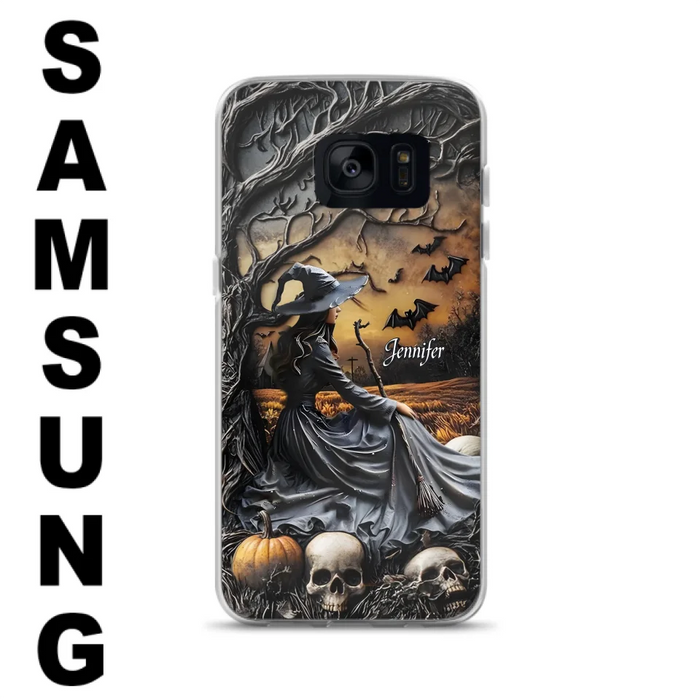 Custom Personalized Witch Phone Case For iPhone/ Samsung- Halloween/ Birthday Gift Idea For Yourself, Women, Witch Lovers