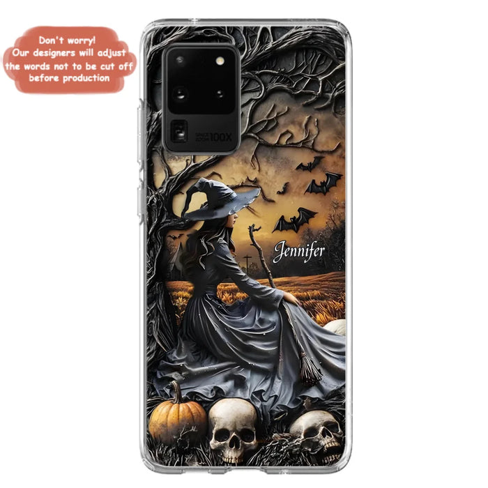 Custom Personalized Witch Phone Case For iPhone/ Samsung- Halloween/ Birthday Gift Idea For Yourself, Women, Witch Lovers