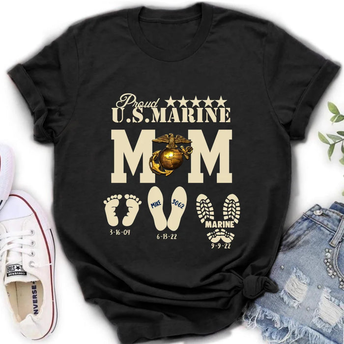 Custom Personalized Proud U.S Army Force Mom Shirt/Hoodie - Mother's Day Gift Idea/ Veteran Gift