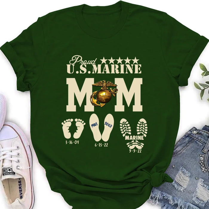 Custom Personalized Proud U.S Army Force Mom Shirt/Hoodie - Mother's Day Gift Idea/ Veteran Gift