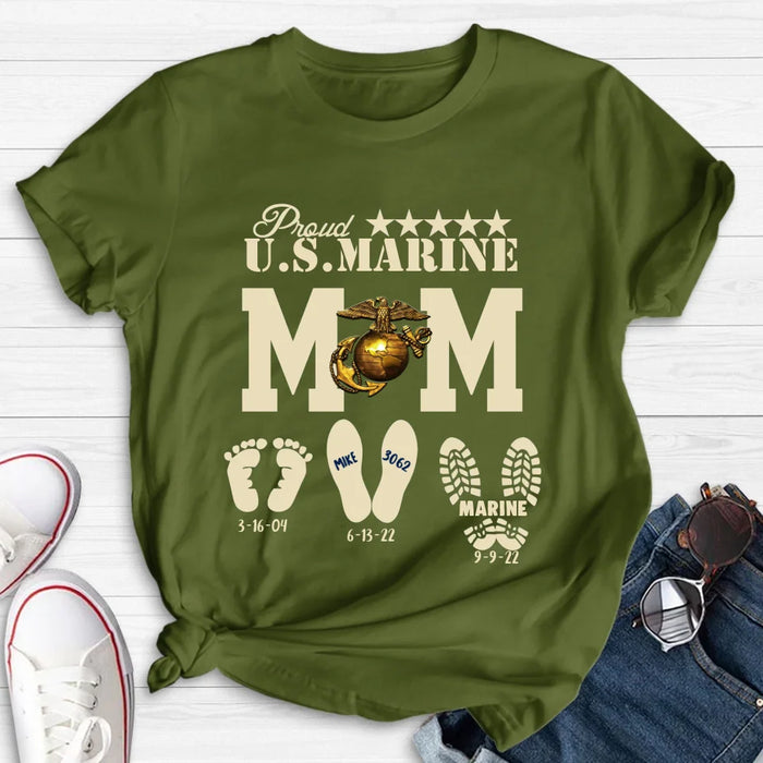 Custom Personalized Proud U.S Army Force Mom Shirt/Hoodie - Mother's Day Gift Idea/ Veteran Gift