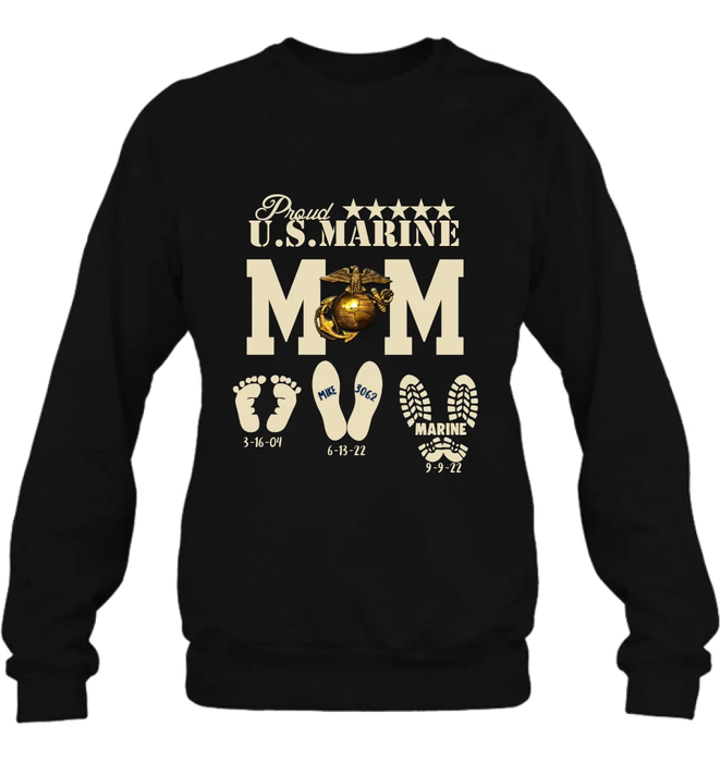 Custom Personalized Proud U.S Army Force Mom Shirt/Hoodie - Mother's Day Gift Idea/ Veteran Gift