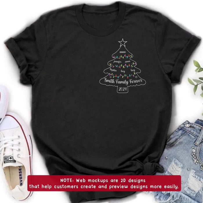 Custom Personalized Family Christmas Embroidered T-Shirt/ Sweater/ Hoodie - Gift Idea For Family