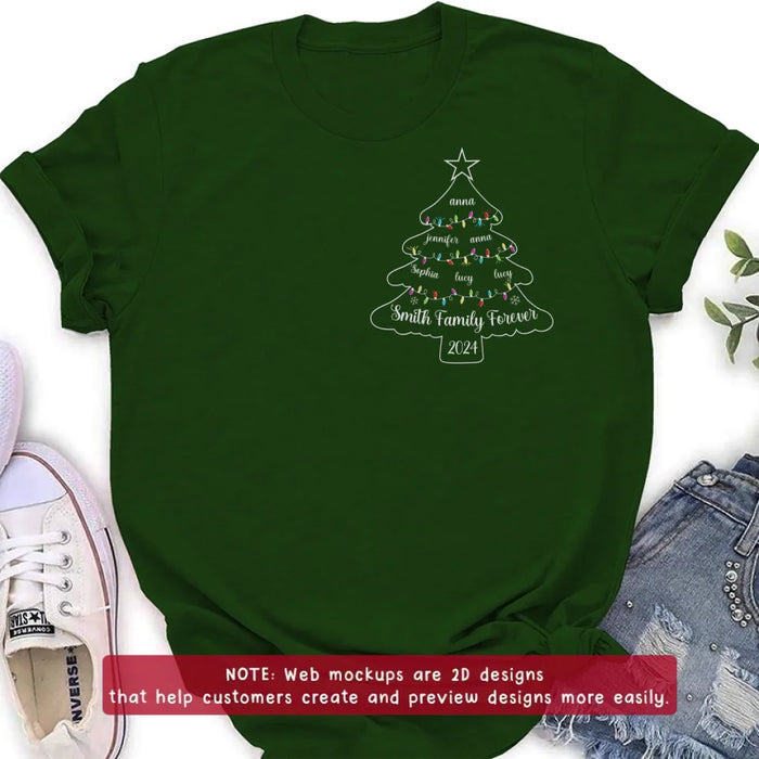 Custom Personalized Family Christmas Embroidered T-Shirt/ Sweater/ Hoodie - Gift Idea For Family