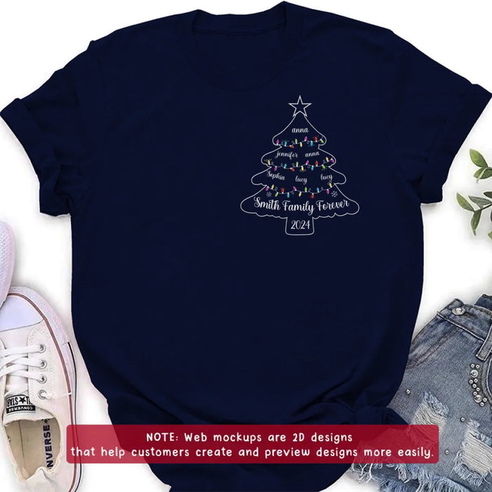 Custom Personalized Family Christmas Embroidered T-Shirt/ Sweater/ Hoodie - Gift Idea For Family