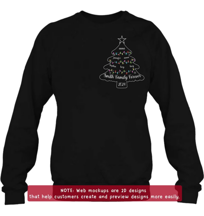 Custom Personalized Family Christmas Embroidered T-Shirt/ Sweater/ Hoodie - Gift Idea For Family