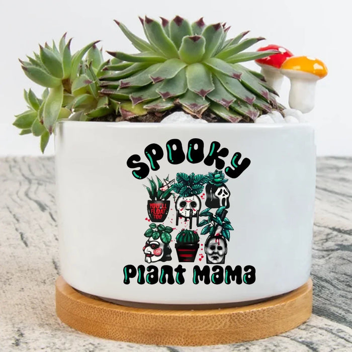 Personalized Spooky Plant Mama Plant Pot - Halloween Gift Idea For Gardening Lovers/ Grandma/ Mom