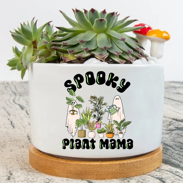 Personalized Spooky Plant Mama Plant Pot - Gift Idea For Gardening Lovers/ Grandma/ Mom