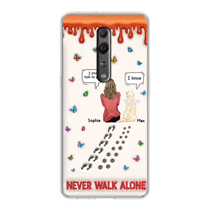 Custom Personalized Memorial Dog Phone Case - Memorial Gift Idea For Dog/ Cat Lover - Case For Xiaomi/ Oppo/ Huawei - Never Walk Alone
