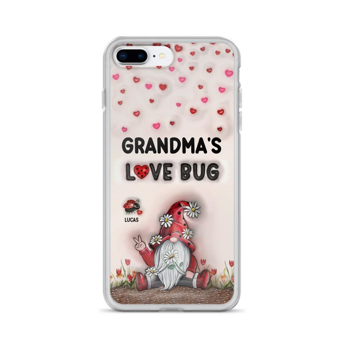 Custom Personalized Grandma's Love Bugs Phone Case - Upto 12 Kids - Mother's Day Gift Idea for Grandma/ Mom - Case for iPhone/ Samsung