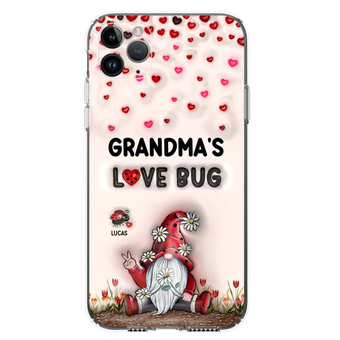 Custom Personalized Grandma's Love Bugs Phone Case - Upto 12 Kids - Mother's Day Gift Idea for Grandma/ Mom - Case for iPhone/ Samsung