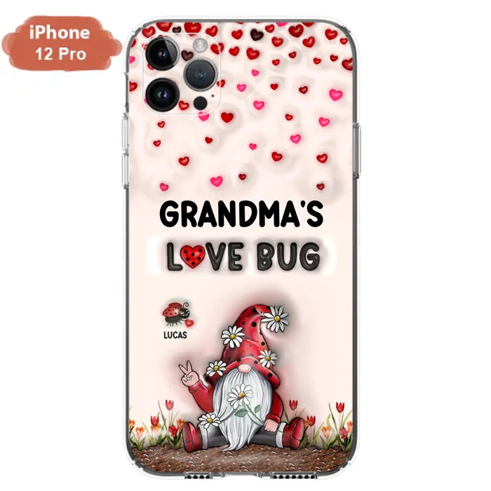 Custom Personalized Grandma's Love Bugs Phone Case - Upto 12 Kids - Mother's Day Gift Idea for Grandma/ Mom - Case for iPhone/ Samsung