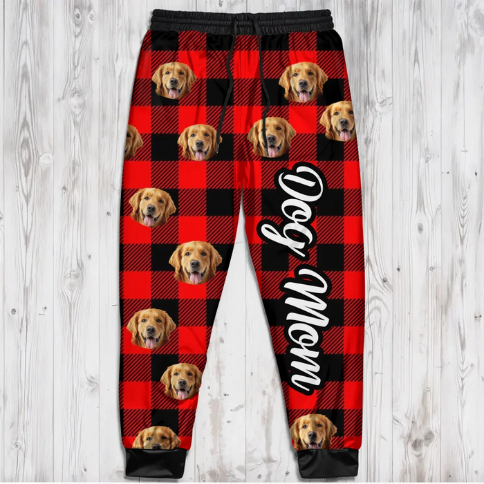 Custom Personalized Christmas Dog Mom/ Dog Dad AOP Unisex Sweatpants - Gift Idea For Dog Lover