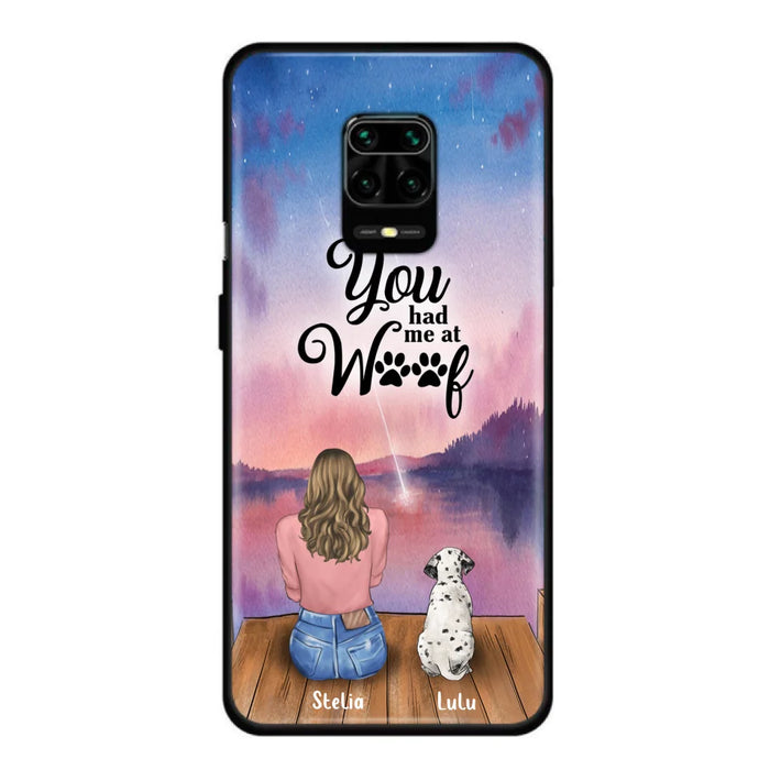 Custom Personalized Dog Mom Phone Case - Gifts For Dog Lovers With Upto 4 Dogs - You Had Me At Woof - Case For iPhone, Samsung And Xiaomi