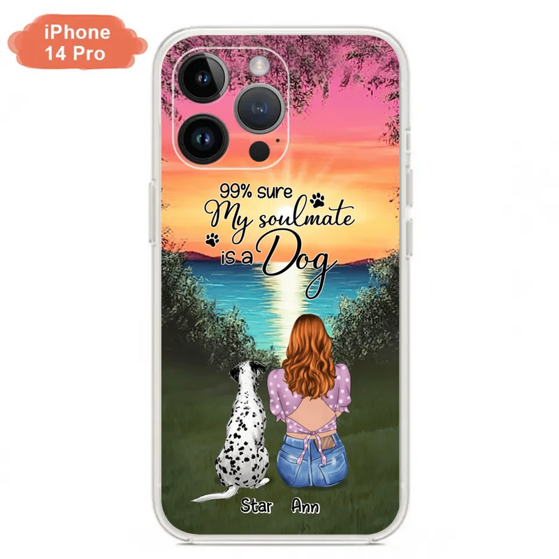 Custom Personalized Dog Mom Phone Case - Up to 4 Dogs - Gift Idea For Dog Lover - Just A Girl Who Loves Dogs - Case For iPhone And Samsung