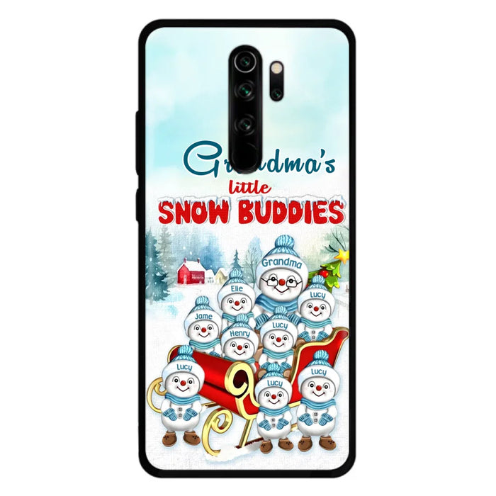 Custom Personalized Grandma Phone Case - Christmas Gift Idea For Grandma - Upto 8 Grandkids - Case For Xiaomi/ Oppo/ Huawei - Grandma's Little Snow Buddies