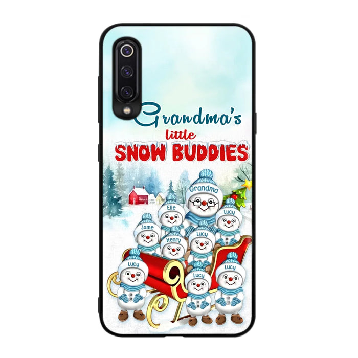 Custom Personalized Grandma Phone Case - Christmas Gift Idea For Grandma - Upto 8 Grandkids - Case For Xiaomi/ Oppo/ Huawei - Grandma's Little Snow Buddies