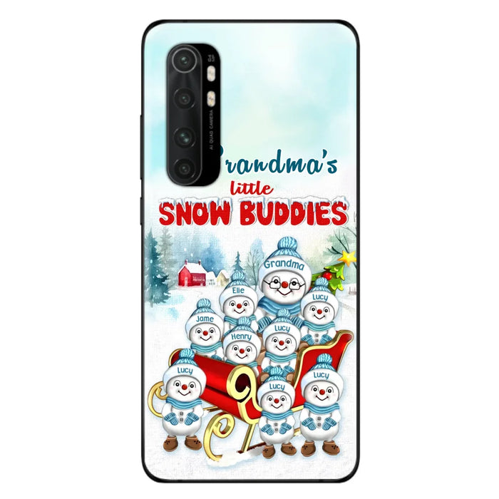 Custom Personalized Grandma Phone Case - Christmas Gift Idea For Grandma - Upto 8 Grandkids - Case For Xiaomi/ Oppo/ Huawei - Grandma's Little Snow Buddies