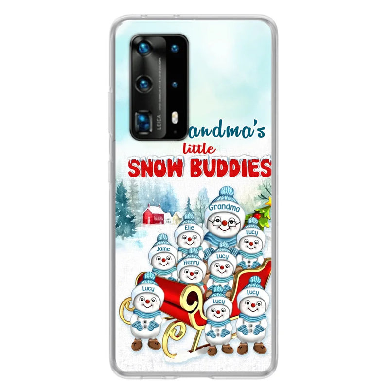 Personalized Grandma Phone Case - Christmas Gift Idea For Grandma - Up to 8 Grandkids - Case For Xiaomi/ Oppo/ Huawei - Grandma's Little Snow Buddies