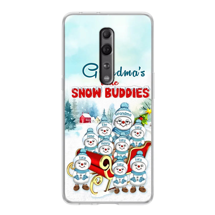 Custom Personalized Grandma Phone Case - Christmas Gift Idea For Grandma - Upto 8 Grandkids - Case For Xiaomi/ Oppo/ Huawei - Grandma's Little Snow Buddies