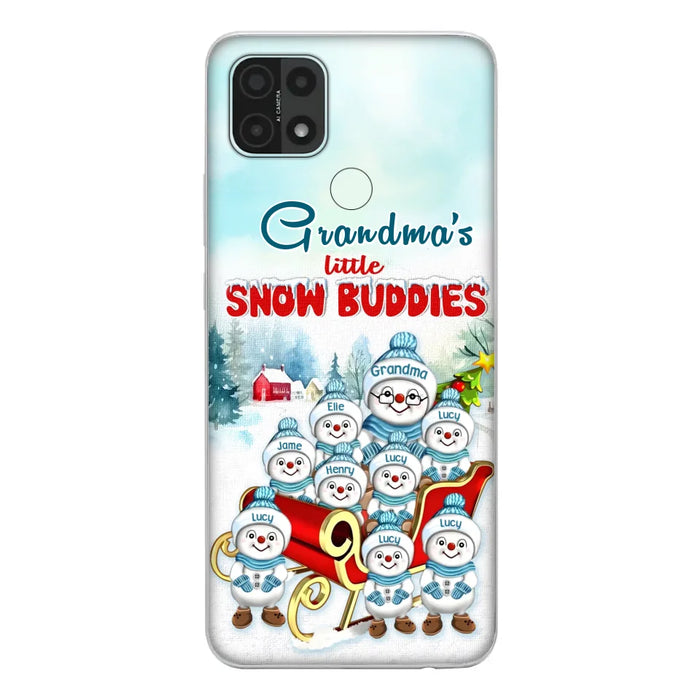 Custom Personalized Grandma Phone Case - Christmas Gift Idea For Grandma - Upto 8 Grandkids - Case For Xiaomi/ Oppo/ Huawei - Grandma's Little Snow Buddies