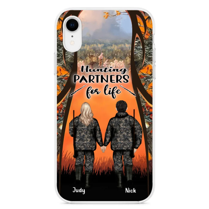 Custom Personalized Hunting Phone Case - Gift Idea For Couple/Hunting Lovers - Hunting Partners For Life - Case for iPhone/Samsung