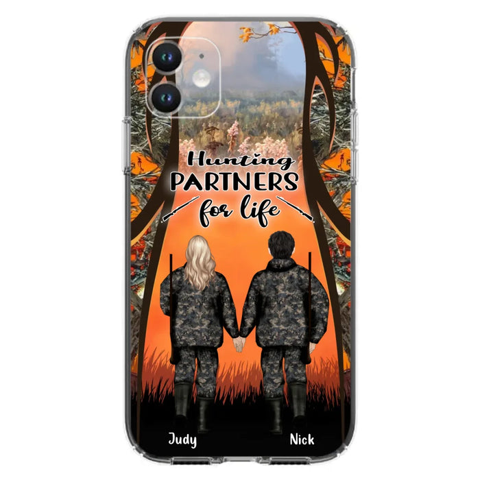 Custom Personalized Hunting Phone Case - Gift Idea For Couple/Hunting Lovers - Hunting Partners For Life - Case for iPhone/Samsung