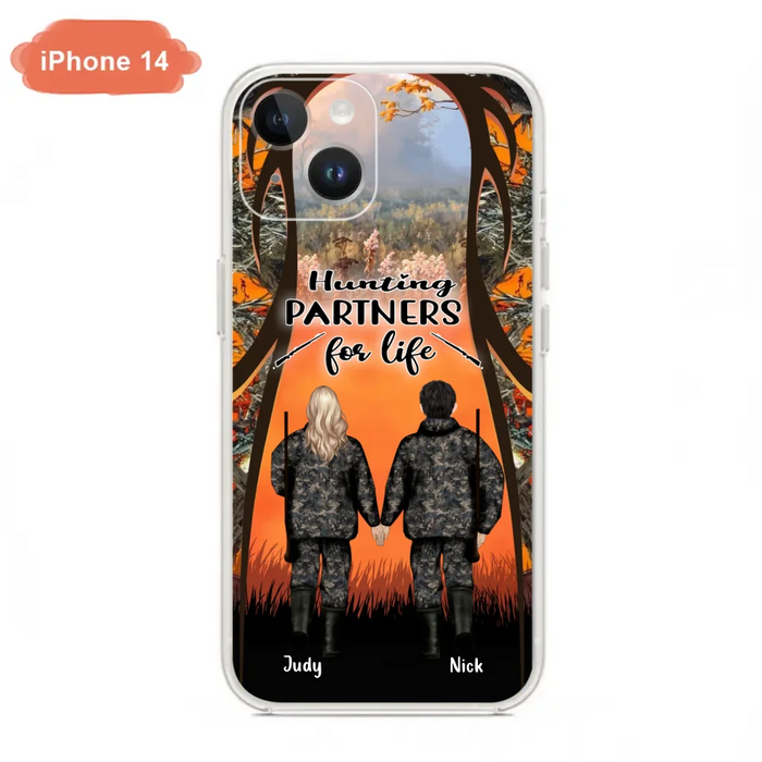 Custom Personalized Hunting Phone Case - Gift Idea For Couple/Hunting Lovers - Hunting Partners For Life - Case for iPhone/Samsung